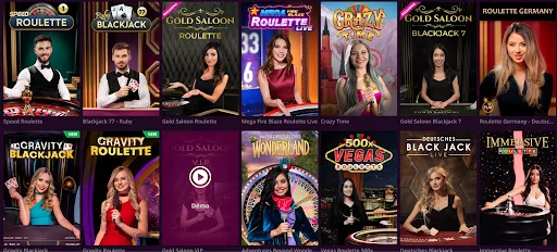 Profitez des meilleurs jeux de casino en direct comme Speed Roulette, Crazy Time et Blackjack VIP Lobby de jeux en direct – roulette, blackjack, game shows avec croupiers en direct